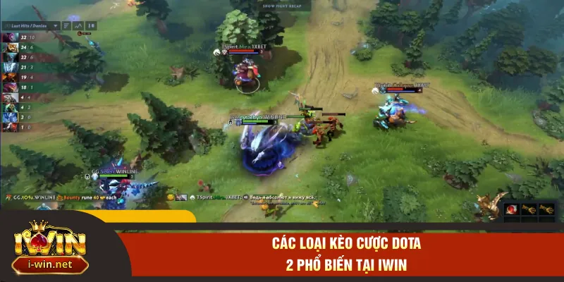Các loại kèo cược Dota 2 phổ biến tại IWIN